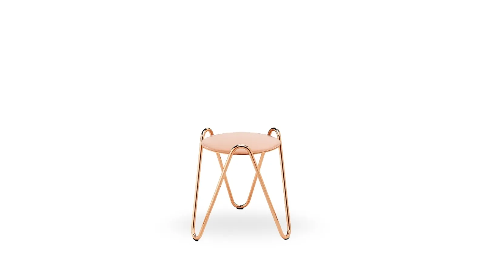 Tavolino in metallo con top rivestito in cuoio Apelle Chic di Midj