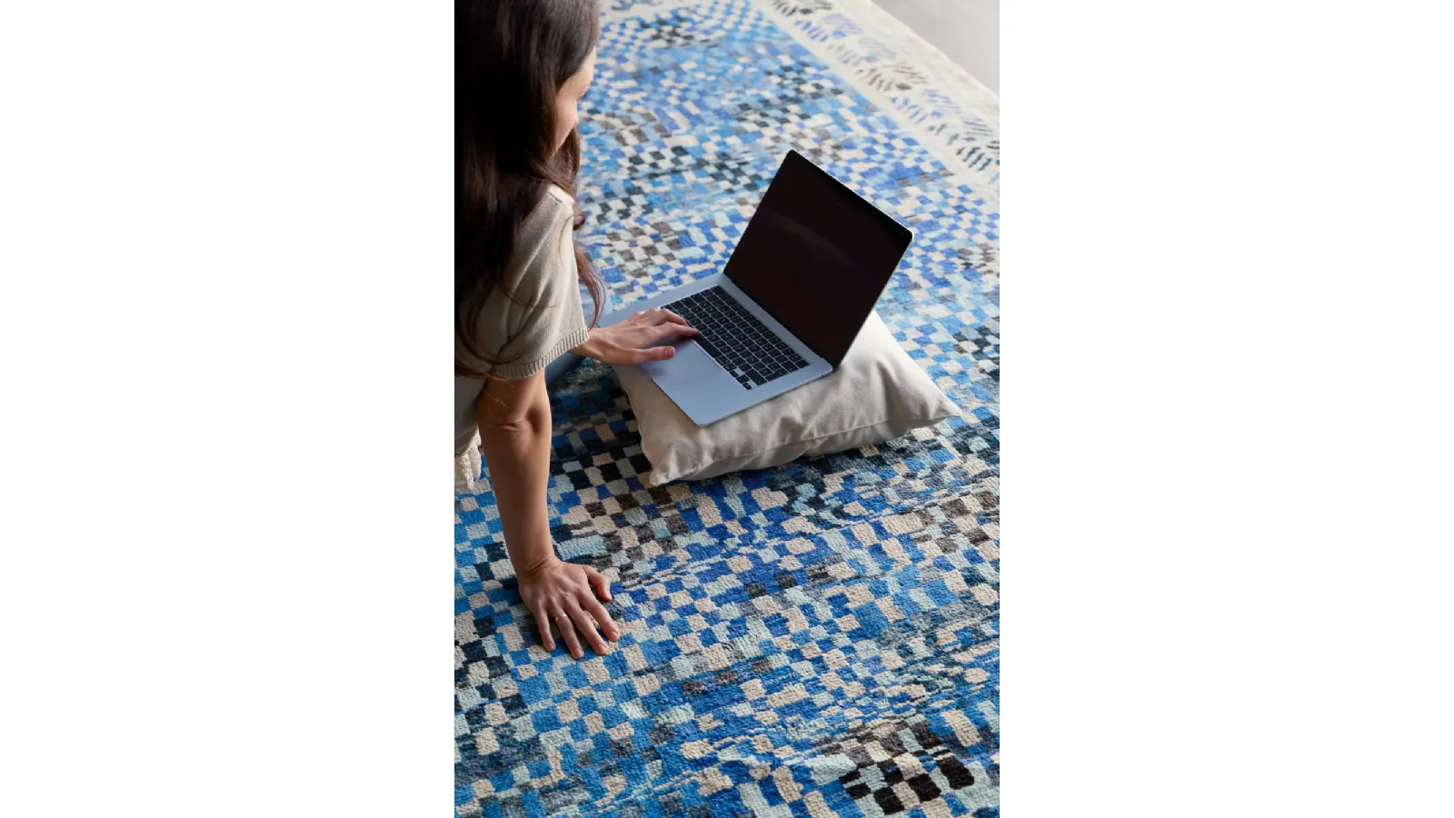 Tappeto Marhba Marrakech Blue di Kuatro