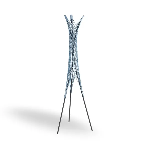 Appendiabiti realizzato in metallo con rete in cuoio Guapa di Midj