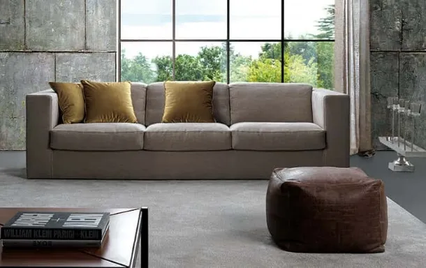Pouf Soft in pelle di Barzaghi Salotti
