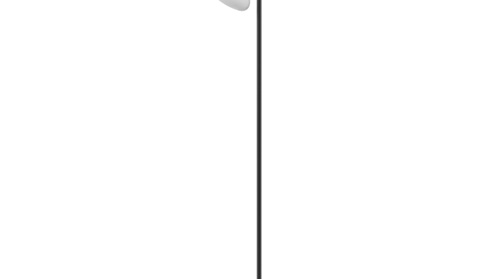 Lampada da terra Mug in metallo con diffusore in vetro opaco e supporto rivestito in cuoio di Midj