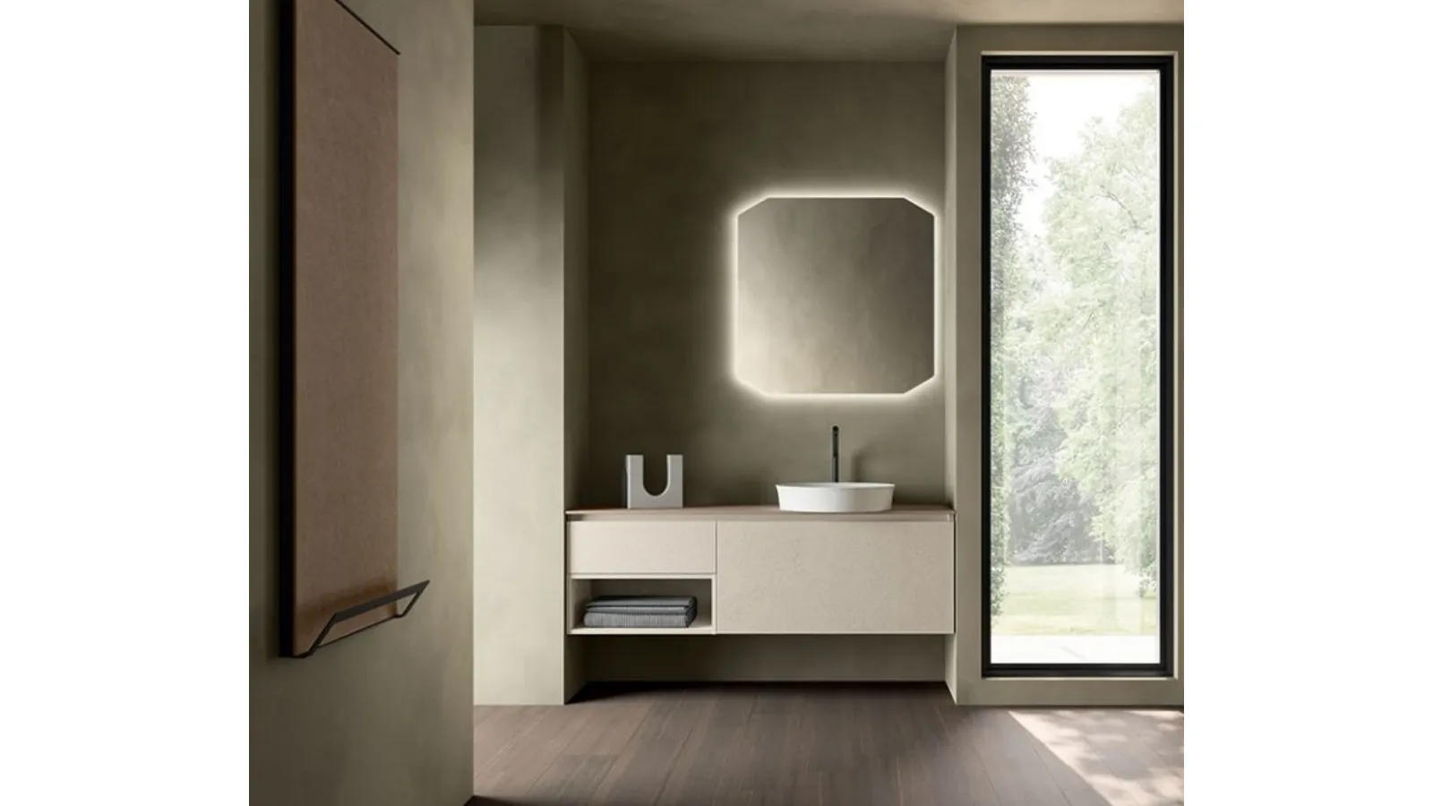 Mobile da Bagno sospeso Segno 02 di Cerasa