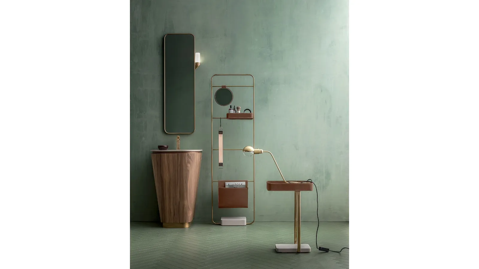 Mobile da Bagno Suede 01 in Noce Canaletto di Cerasa