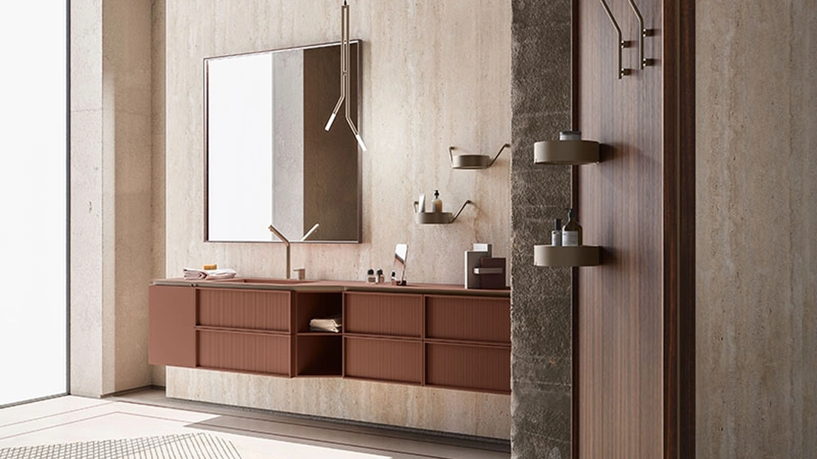 Mobile da Bagno Des Evolution Sandstone 01 di Cerasa