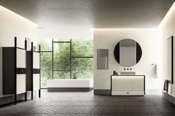Mobile da Bagno Honey 00 in Laminam Statuarietto di Cerasa