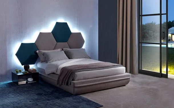 Letto Alain bed in tessuto imbottito di Barzaghi Salotti