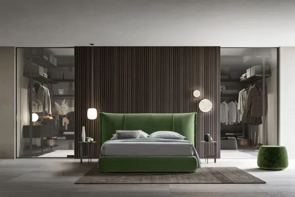 Letto di design in tessuto imbottito Artur Alf Da Frè