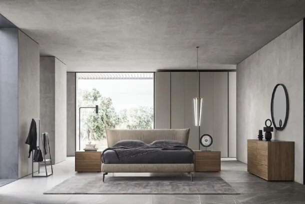 Letto di design con testiera Morrison 2 di Alf Da Frè