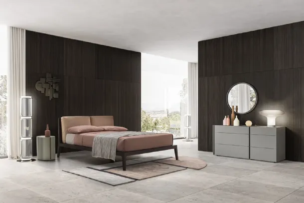 Letto in legno anche con cuscini imbottiti Dorian 2 di Alf Da Frè