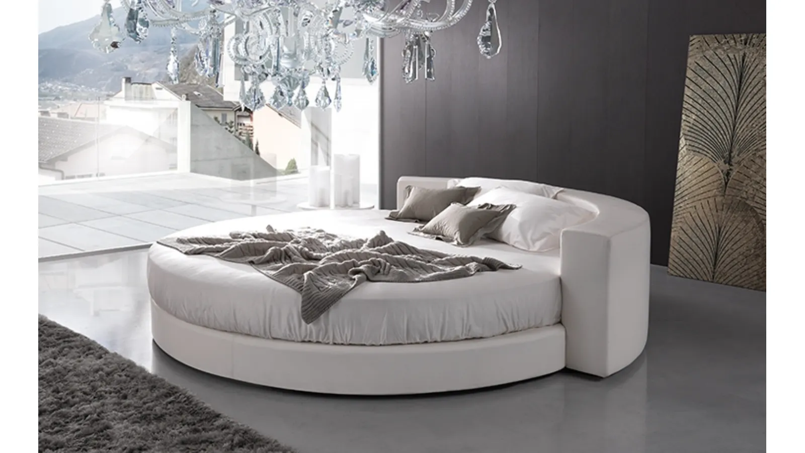 Letto rotondo Full moon di Barzaghi Salotti