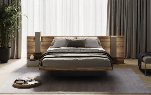 Letto in legno con box contenitore Sestante di Fimar