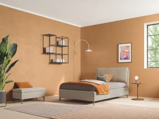 Letto Singolo in tessuto Blanca di Twils