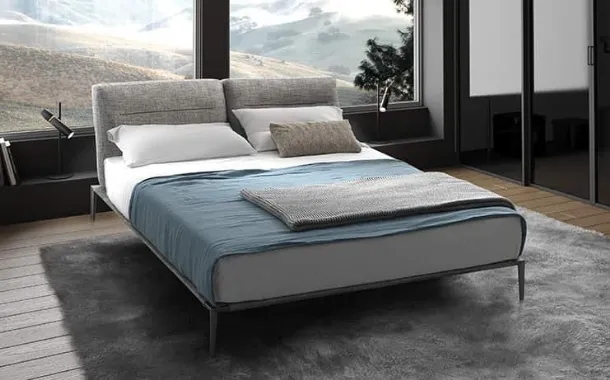 Letto Skip bed in tessuto imbottito di Barzaghi Salotti