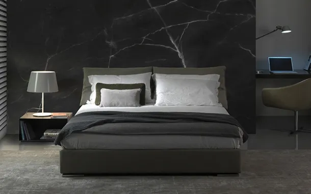 Letto Sogno in tessuto imbottito di Barzaghi Salotti