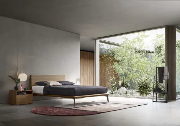 Letto di design in legno Xilo di Alf DaFrè