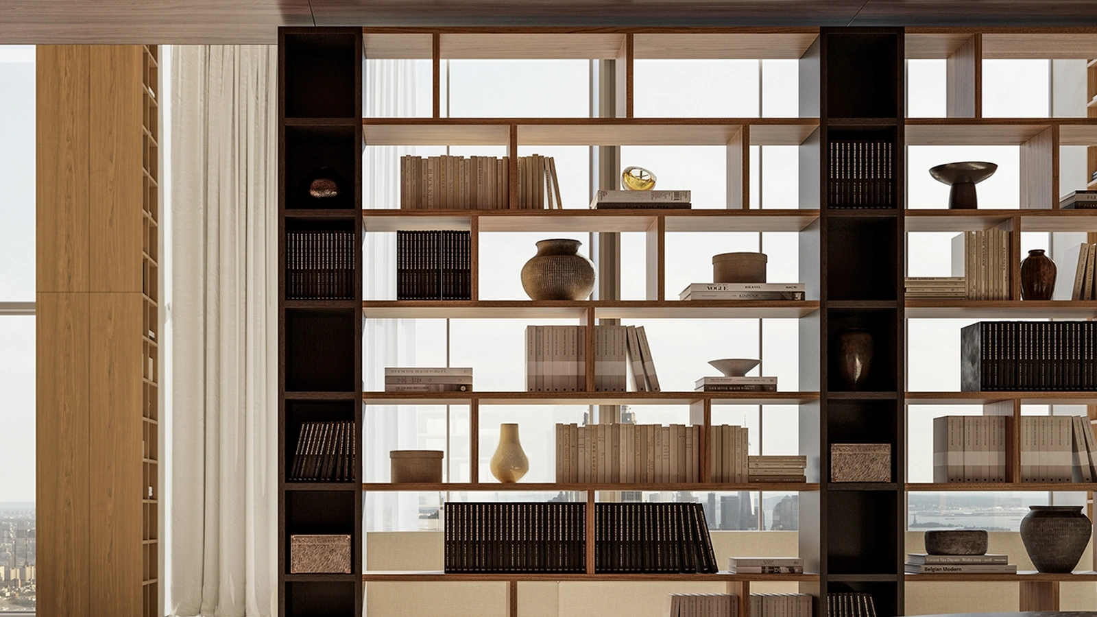 Libreria divisoria Selecta in legno di Lema
