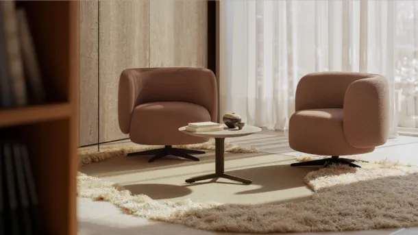 Poltroncina in tessuto Miki di Lema