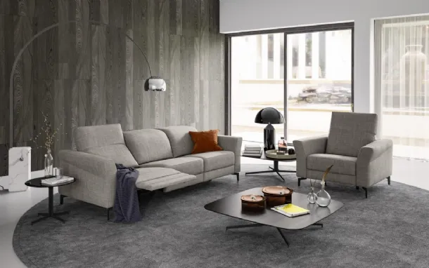 Divano relax lineare Wilson di MorbidLine Salotti