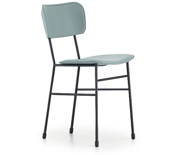 Sedia in cuoio Master di Midj