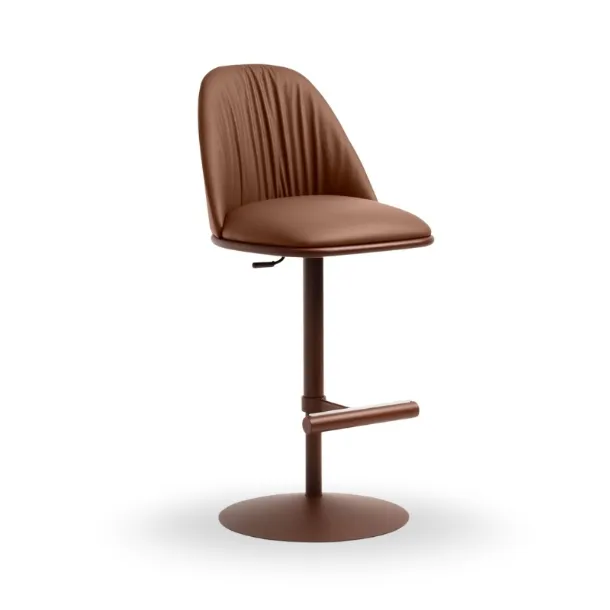 Sgabello in pelle Lea Deluxe di Midj