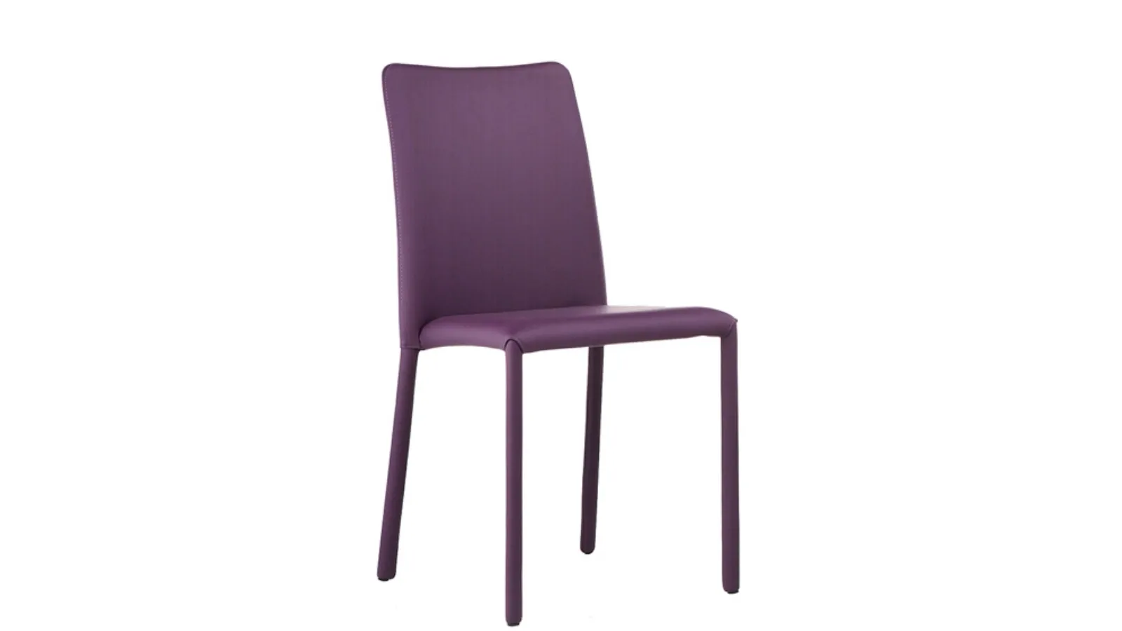 Sedia completamente rivestita in pelle Silvy di Midj