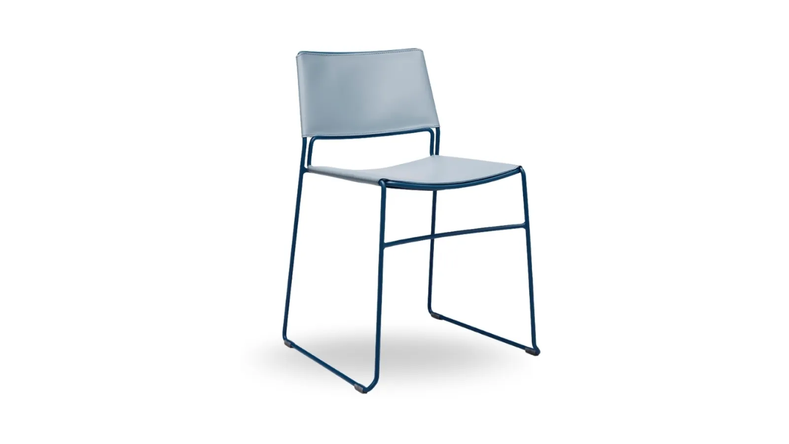 Sedia in cuoio Slim di Midj
