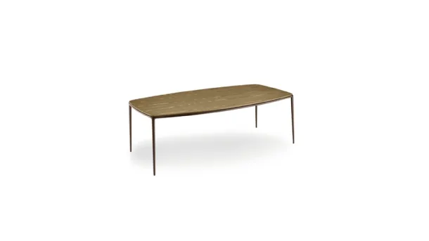 Tavolo Lea con top in legno di Midj