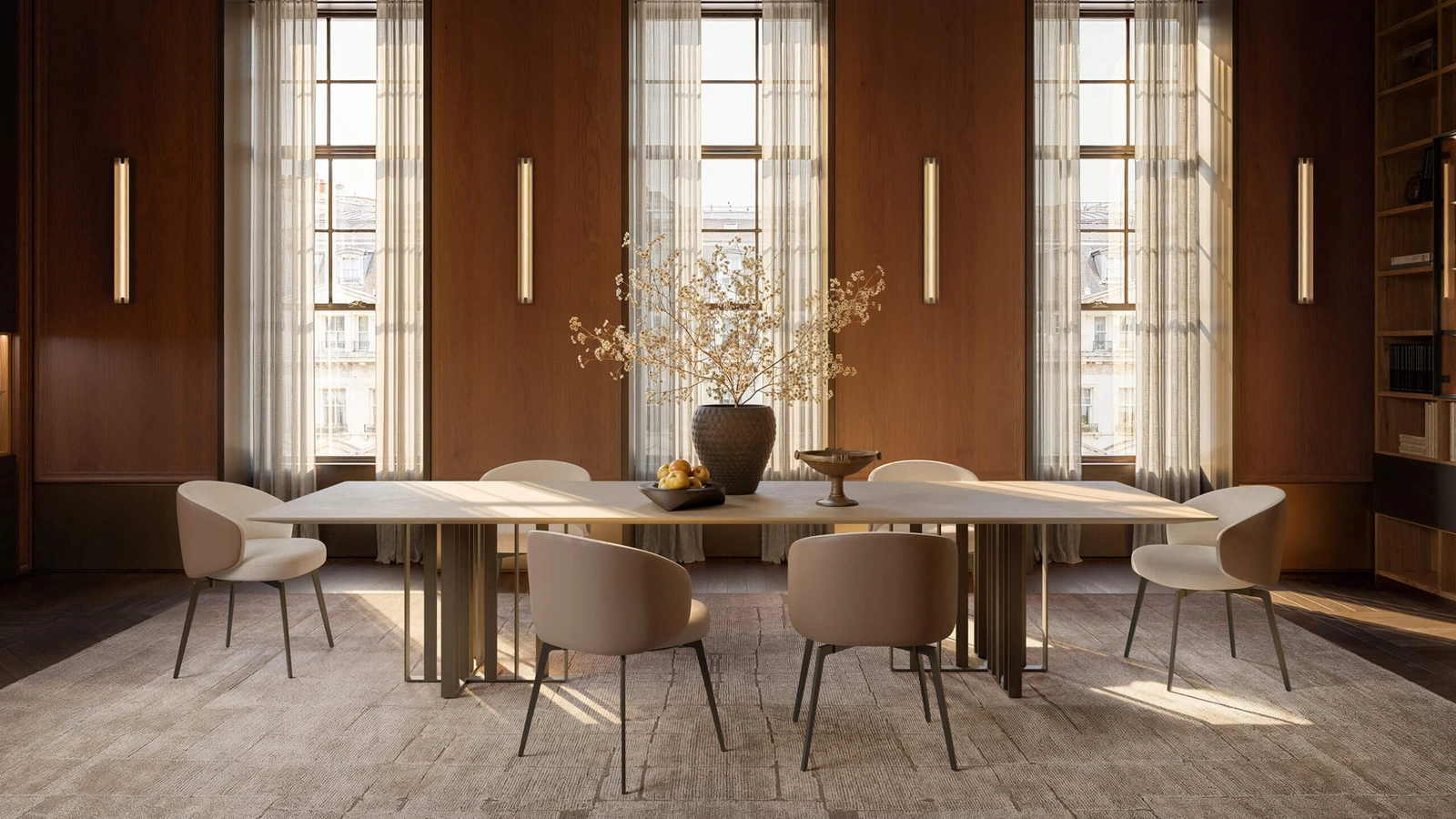 Tavolo con top in marmo Shade di Lema