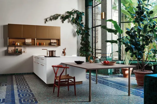 Cucina Design con penisola Maxima 2|2 Stilish Flare di Cesar