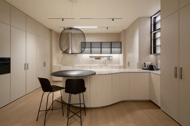 Cucina Design Tangram con penisola di Cesar