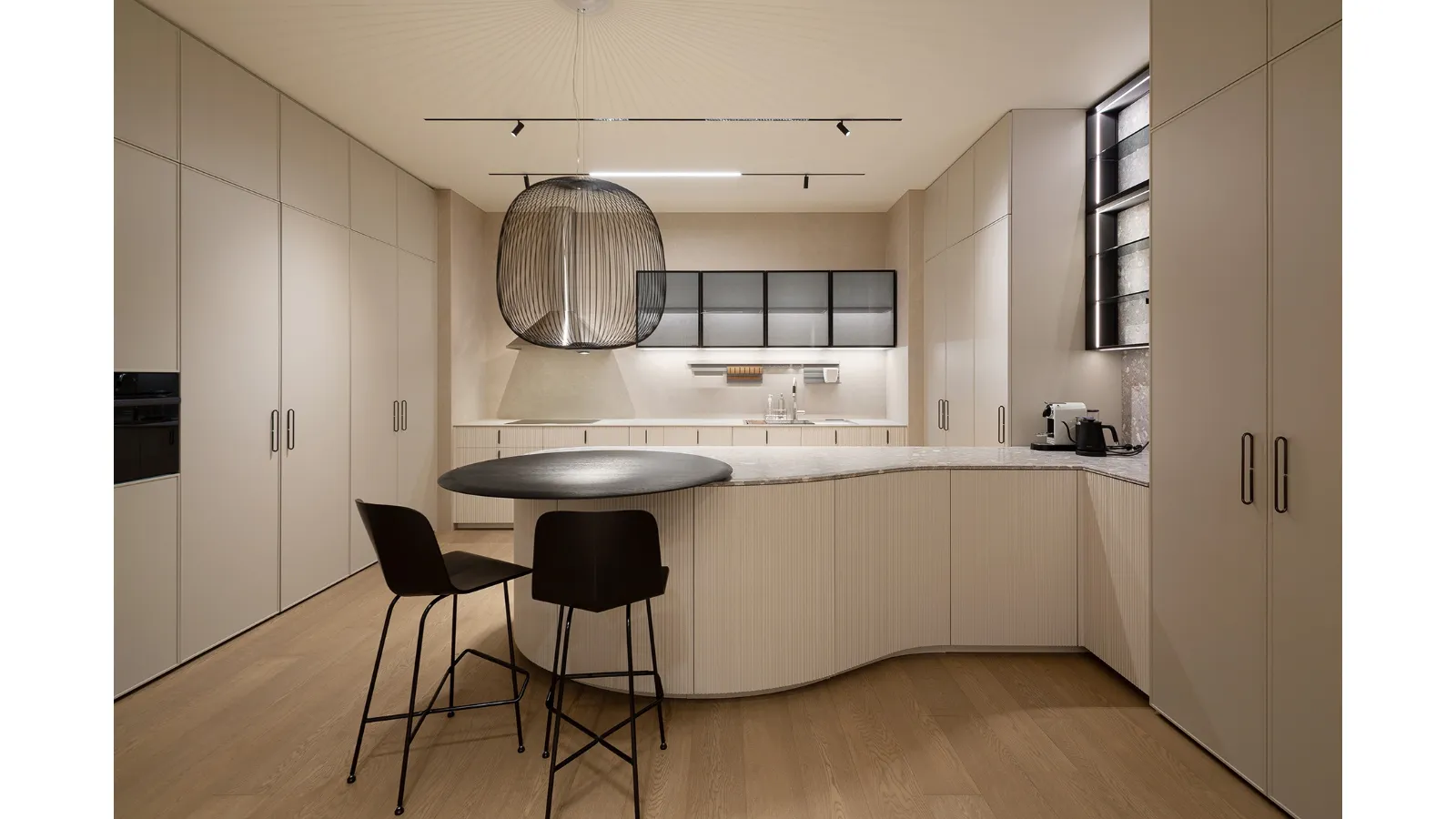 Cucina Design Tangram con penisola di Cesar
