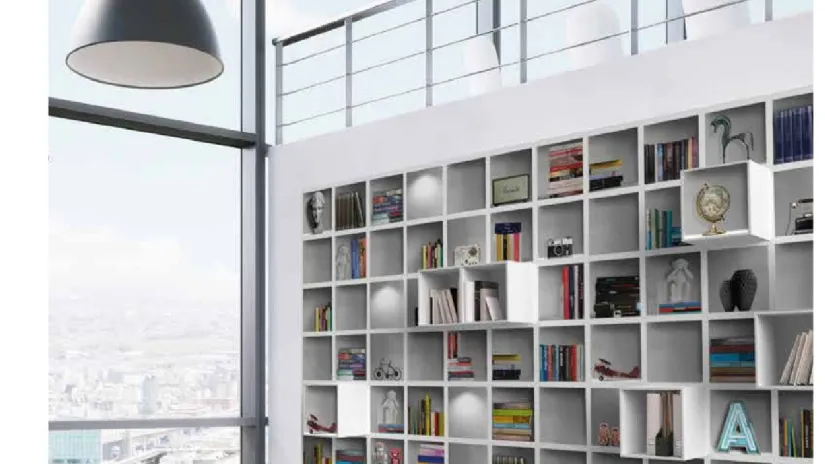 Carta da parati Book Access ad effetto libreria di Instabilelab
