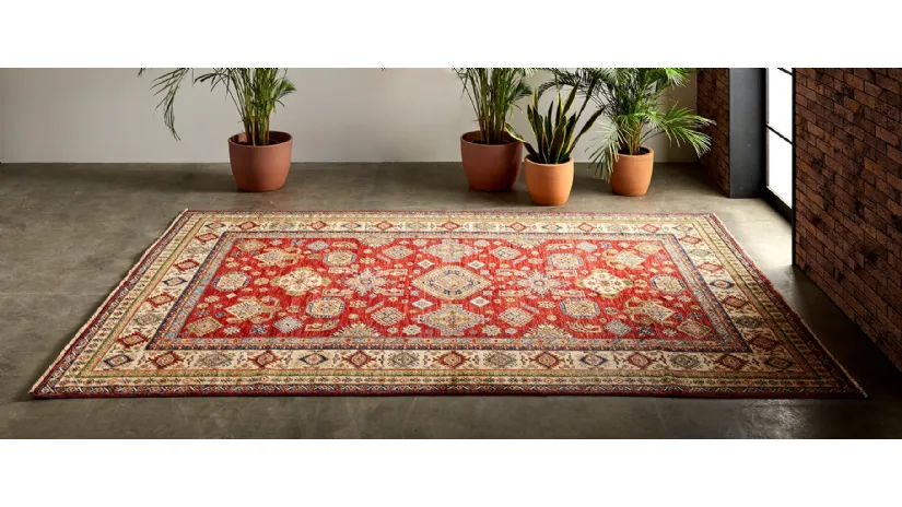 Tappeto in lana Classic rugs Kashan Red di Kuatro