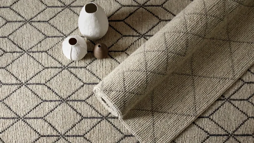 Tappeto in lana con figure geometriche Geomy di Kuatro