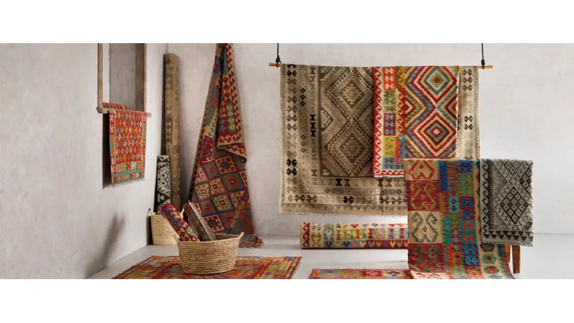 Tappeti Kilim Mai Mai in lana di Kuatro