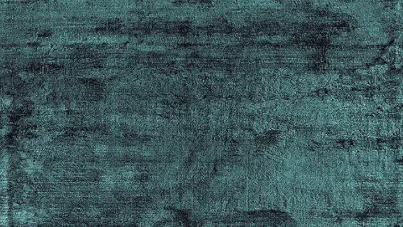 Tappeto in tinta unita color petrolio Riflessi Brina Petrol di Sirecom