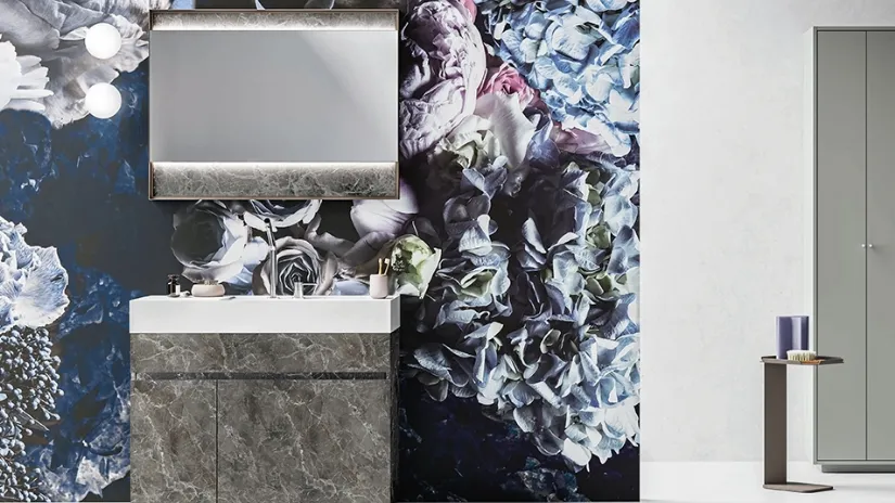 Mobile da Bagno Single in nobilitato Pietra di Cerasa