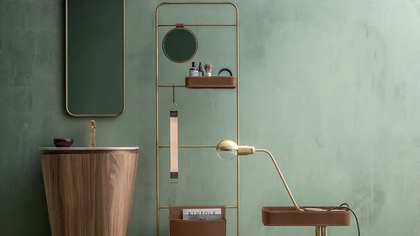 Mobile da Bagno Suede 01 in Noce Canaletto di Cerasa