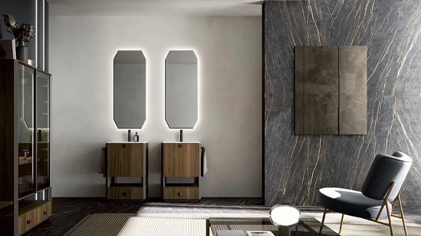 Mobile da Bagno Honey in Noce canaletto di Cerasa