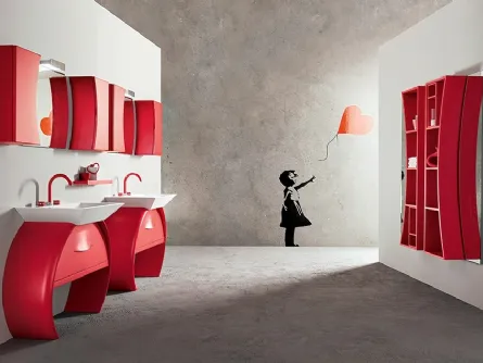 Moon con doppia base lavabo