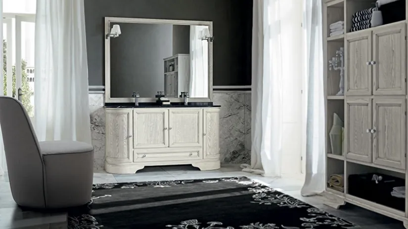 Mobile da Bagno Paestum 02 in Frassino laccato di Cerasa