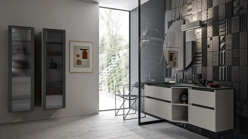 Mobile da Bagno Segno in Grigio Dorian di Cerasa
