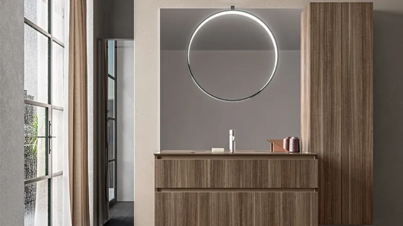 Mobile da Bagno Segno in nobilitato Eucalipto di Cerasa