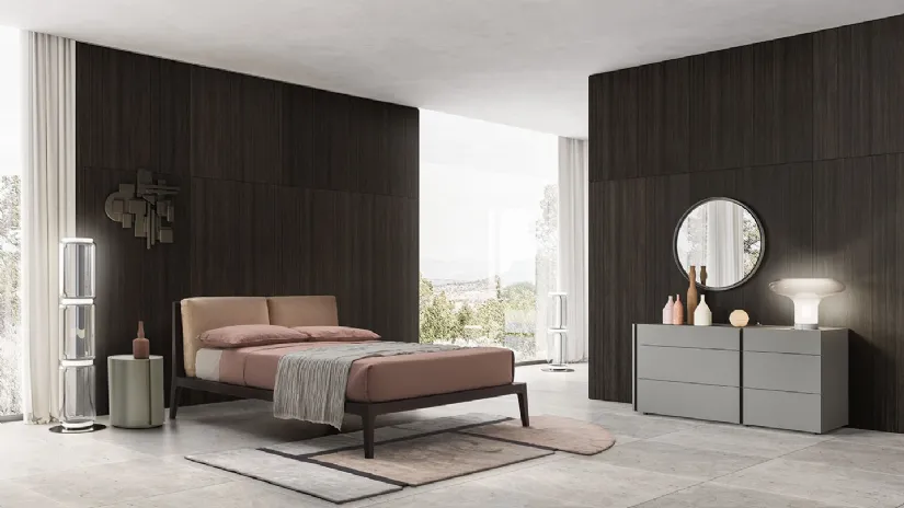 Letto in legno anche con cuscini imbottiti Dorian 2 di Alf Da Frè