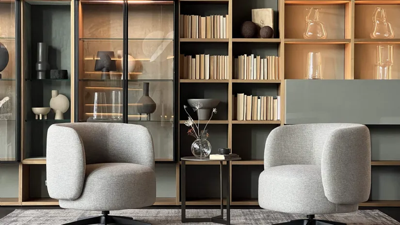 Poltroncina in tessuto Miki di Lema