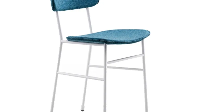 Sedia con schienale e seduta in tessuto Master S M TS di Midj