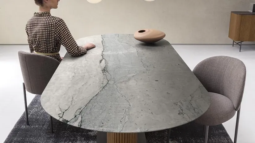 Tavolo Rigadin in pietra di Alf Da Frè