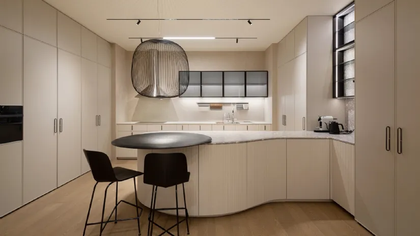 Cucina Design Tangram con penisola di Cesar